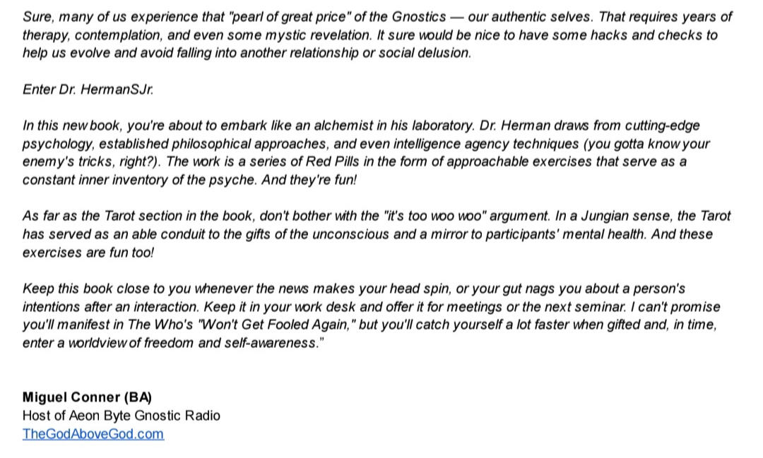 Forewords of Dr. HermanSJr.'s Books: Miguel Conner