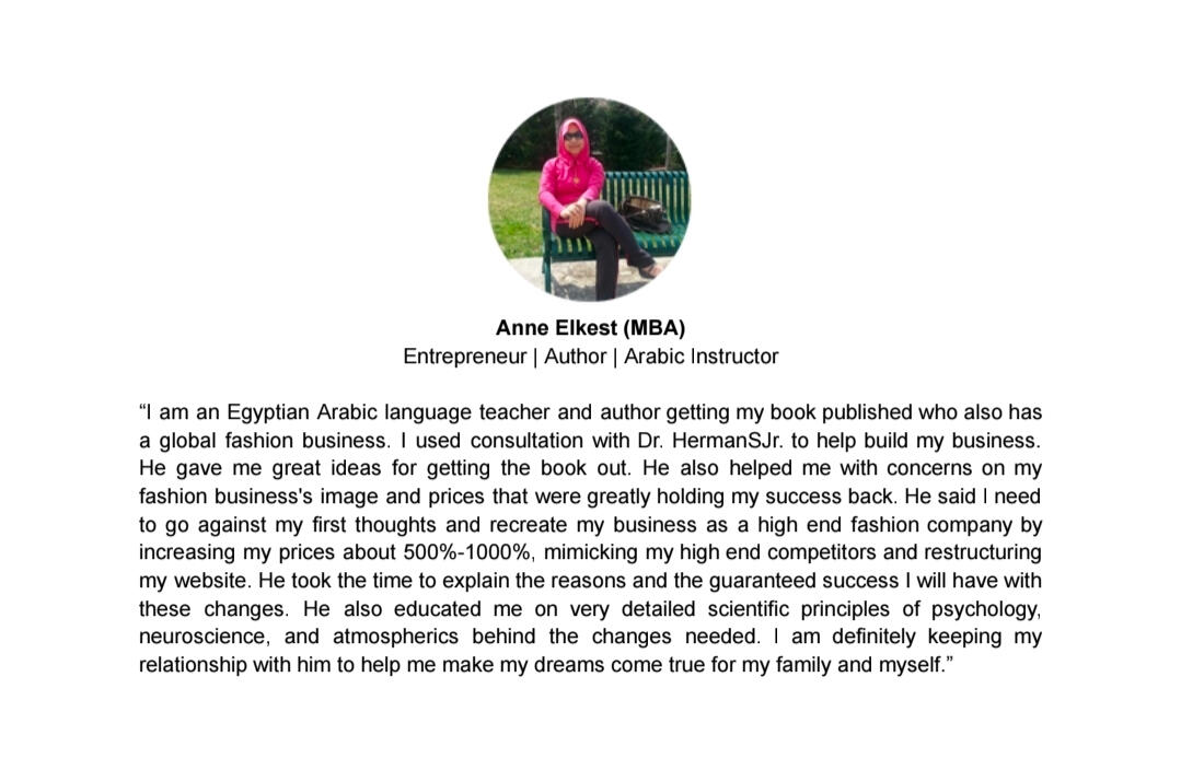 Testimonial For Dr. HermanSJr.: Anne Elkest